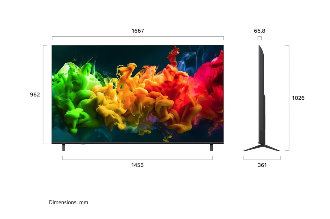 LG 75'' QNED evo MiniLED QNED81 4K AI TV - 2026, LG 75" QNED evo MiniLED QNED81 4K AI TV - 2026, 75QNED81B6A, thumbnail 4