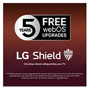 LG 48'' OLED B65 4K AI TV - 2026, LG Shield, brukt på LG OLED AI B6, vises med en LG Shield-logo i midten, sikkerhetsikoner under og et 2026 CES Innovation Awards Honoree-merke over, som representerer data- og systembeskyttelse., OLED48B65LA, thumbnail 10
