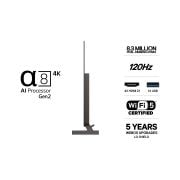 LG 65'' OLED B6E 4K AI TV - 2026, side view, OLED65B6ELC, thumbnail 3