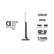 LG 77'' OLED B6E 4K AI TV - 2026, side view, OLED77B6ELC, thumbnail 3
