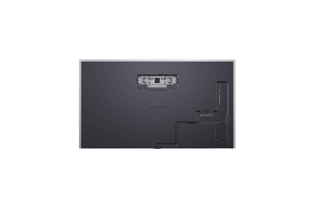 LG 83'' OLED evo Gallery G6 4K AI TV - 2026, LG OLED evo AI G6, vist fra siden, fremhever sitt Flush Fit Gallery Design med en veggmontert installasjon uten mellomrom, og viser et nattbilde av en opplyst bro med refleksjoner i vannet., OLED83G64LW, thumbnail 13