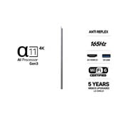 LG 83'' OLED evo Gallery G6 4K AI TV - 2026, LG OLED evo AI G6, drevet av Hyper Radiant Color Tech, viser X3,9 lysere bilder med alpha 11 AI Processor 4K Gen3 Dual AI Engine, Reflection Free Premium og Perfect Black og Perfect Color-merker i en , OLED83G64LW, thumbnail 3