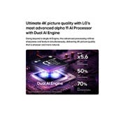 LG 83'' OLED evo Gallery G6 4K AI TV - 2026, LG OLED evo AI G6 med Reflection Free Premium viser en side-ved-side-sammenligning med en Anti-Glare matt skjerm, og holder bildet av den svarte jaguaren klart med dype svarte farger og fin tekstur, s, OLED83G64LW, thumbnail 7