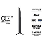 LG 50'' QNED evo MiniLED QNED8E 4K AI TV - 2026, side view , 50QNED8EB3F, thumbnail 3
