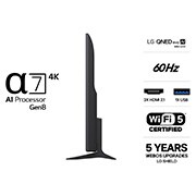 LG 55'' QNED evo MiniLED QNED8E 4K AI TV - 2026, side view , 55QNED8EB3B, thumbnail 3