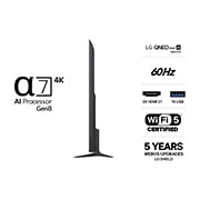 LG 85'' QNED evo MiniLED QNED8E 4K AI TV - 2026, side view , 75QNED8EB3A, thumbnail 3