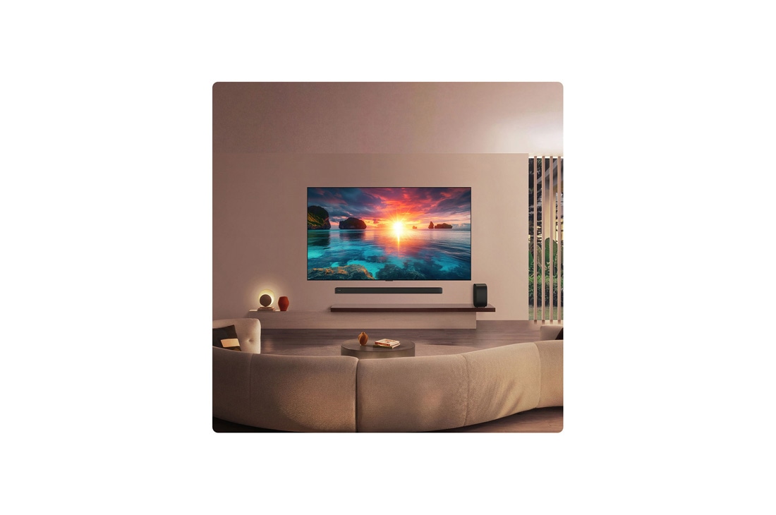 LG 65'' OLED evo Gallery G6 4K AI TV - 2026, LG OLED evo AI G6 for uovertruffen spillopplevelse i 4K 165Hz viser et høyhastighets racingspill med en gul bil med åpne hjul i bevegelse, fet «WIN»-tekst på skjermen og NVIDIA G-SYNC- og AMD FreeSync, OLED65G64LW, thumbnail 12