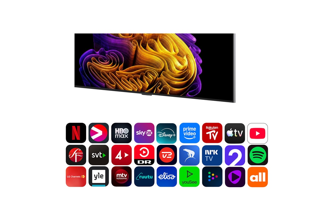 LG 65'' OLED evo Gallery G6 4K AI TV - 2026, LG OLED evo AI G6 med Reflection Free Premium viser en side-ved-side-sammenligning med andre OLED-TVer med matt skjerm, og holder bildet av den svarte jaguaren klart med dype svarte farger og fin teks, OLED65G64LW, thumbnail 5