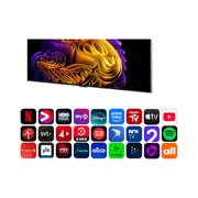 LG 65'' OLED evo Gallery G6 4K AI TV - 2026, LG OLED evo AI G6 med Reflection Free Premium viser en side-ved-side-sammenligning med andre OLED-TVer med matt skjerm, og holder bildet av den svarte jaguaren klart med dype svarte farger og fin teks, OLED65G64LW, thumbnail 5
