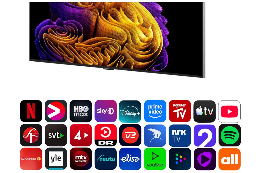 LG 65'' OLED evo Gallery G6 4K AI TV - 2026, LG OLED evo AI G6 med Reflection Free Premium viser en side-ved-side-sammenligning med andre OLED-TVer med matt skjerm, og holder bildet av den svarte jaguaren klart med dype svarte farger og fin teks, OLED65G64LW, thumbnail 5