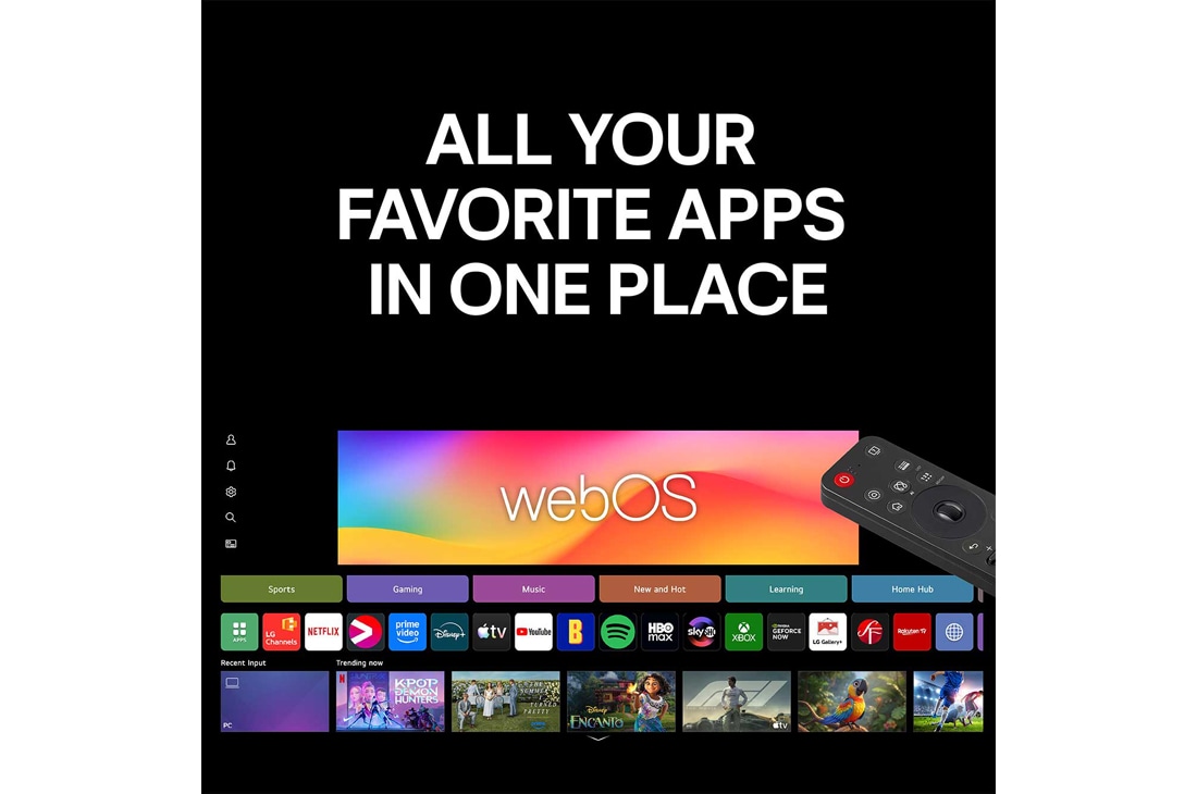 LG 65'' OLED evo Gallery G6 4K AI TV - 2026, LG OLED evo AI G6 med Reflection Free Premium viser en side-ved-side-sammenligning med andre OLED-TVer med matt skjerm, og holder bildet av den svarte jaguaren klart med dype svarte farger og fin teks, OLED65G64LW, thumbnail 6