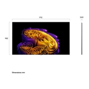 LG 77'' OLED evo Gallery G6 4K AI TV - 2026, LG OLED evo AI G6 med Brightness Booster Ultra viser en mørk scene hvor en lysende hvalsilhuett skiller seg ut blant glødende partikler, og gir 3,9 ganger sterkere lysstyrke med klarere detaljer., OLED77G64LW, thumbnail 4