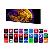 LG 65'' OLED evo Gallery G6 4K AI TV - 2026, LG OLED evo AI G6 med Reflection Free Premium viser en side-ved-side-sammenligning med andre OLED-TVer med matt skjerm, og holder bildet av den svarte jaguaren klart med dype svarte farger og fin teks, OLED65G64LW, thumbnail 5