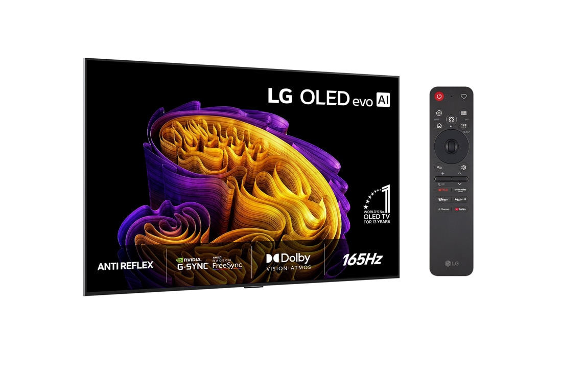 LG 77'' OLED evo Gallery G6 4K AI TV - 2026, LG OLED evo AI G6, drevet av Hyper Radiant Color Tech, viser X3,9 lysere bilder med alpha 11 AI Processor 4K Gen3 Dual AI Engine, Reflection Free Premium og Perfect Black og Perfect Color-merker i en , OLED77G64LW, thumbnail 2