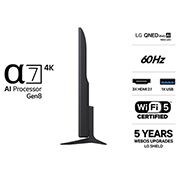 LG 55'' QNED evo MiniLED QNED81 4K AI TV - 2026, side view , 55QNED81B6A, thumbnail 3