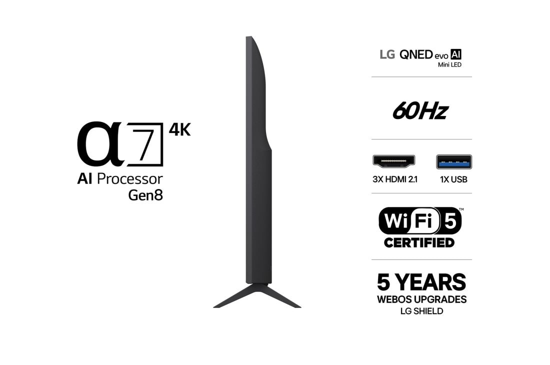 LG 50'' QNED evo MiniLED QNED81 4K AI TV - 2026, Lifestyle view, 50QNED81B6C, thumbnail 3