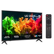 LG 43'' QNED evo MiniLED QNED80 4K AI TV - 2026, Front view , 43QNED80B6B, thumbnail 2
