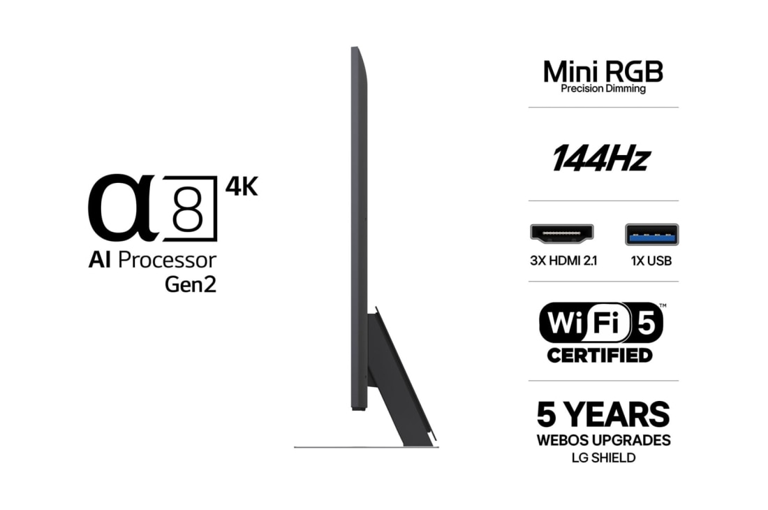LG 55'' Mini RGB MRGB86 4K AI TV - 2026, 55MRGB86B6A, thumbnail 3