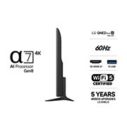 LG 55'' QNED evo MiniLED QNED80 4K AI TV - 2026, side view , 55QNED80B6B, thumbnail 3