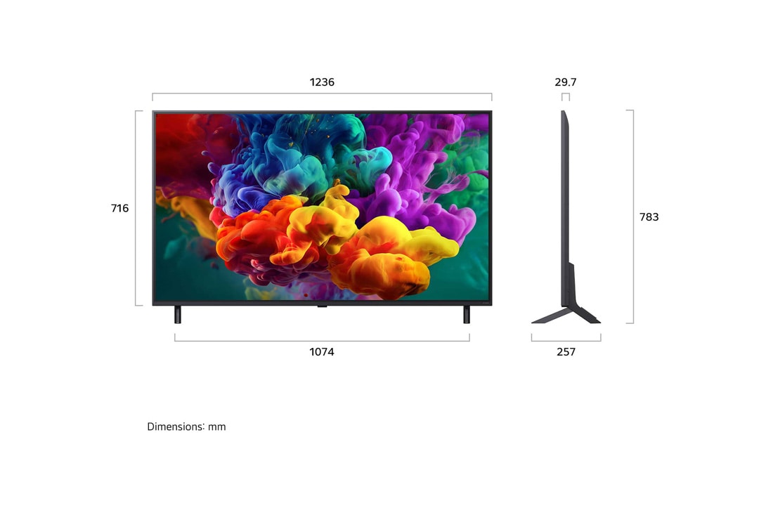 LG 55'' QNED evo MiniLED QNED85 4K AI TV - 2026, LG QNED evo AI QNED85 Mini LED fremhever Mini LED med Precision Dimming i en delt skogsscene, og sammenligner konvensjonell LED med dypere svartfarger og mer raffinert kontrast når sollyset filtreres , 55QNED85B6B, thumbnail 4