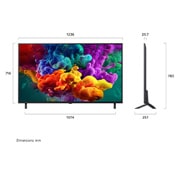 LG 55'' QNED evo MiniLED QNED85 4K AI TV - 2026, LG QNED evo AI QNED85 Mini LED fremhever Mini LED med Precision Dimming i en delt skogsscene, og sammenligner konvensjonell LED med dypere svartfarger og mer raffinert kontrast når sollyset filtreres , 55QNED85B6B, thumbnail 4