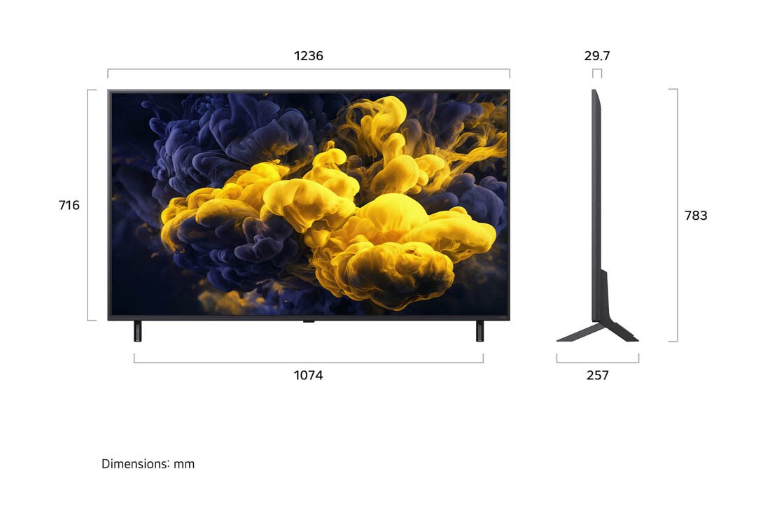 LG 55'' QNED evo MiniLED QNED86 4K AI TV - 2026, LG QNED evo AI QNED86 Mini LED fremhever Mini LED med Precision Dimming i en delt skogsscene, og sammenligner konvensjonell LED med dypere svartfarger og mer raffinert kontrast når sollyset filtreres , 55QNED86B6B, thumbnail 4