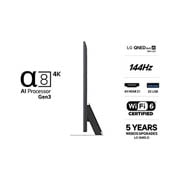 LG 55'' QNED evo MiniLED QNED86 4K AI TV - 2026, LG QNED evo AI QNED86 Mini LED med Dynamic QNED Color Pro fyller skjermen med levende, flytende utbrudd av flerfarget, malinglignende bevegelse, og viser forbedret fargekraft som er sertifisert for 10, 55QNED86B6B, thumbnail 3