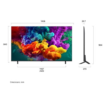 LG 65'' QNED evo MiniLED QNED85 4K AI TV - 2026, LG QNED evo AI QNED85 Mini LED fremhever Mini LED med Precision Dimming i en delt skogsscene, og sammenligner konvensjonell LED med dypere svartfarger og mer raffinert kontrast når sollyset filtreres , 65QNED85B6B, thumbnail 4