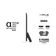 LG 65'' QNED evo MiniLED QNED86 4K AI TV - 2026, LG QNED evo AI QNED86 Mini LED med Dynamic QNED Color Pro fyller skjermen med levende, flytende utbrudd av flerfarget, malinglignende bevegelse, og viser forbedret fargekraft som er sertifisert for 10, 65QNED86B6B, thumbnail 3