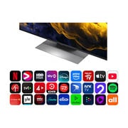 LG 65'' QNED evo MiniLED QNED86 4K AI TV - 2026, LG QNED evo AI QNED86 Mini LED-skjermens alpha 8 AI Processor 4K Gen3 lyser i blått lys på et kretskort, og fremhever AI-prosesseringsytelsen med NPU 5 ganger raskere nevral prosessering, GPU 10 % kra, 65QNED86B6B, thumbnail 5