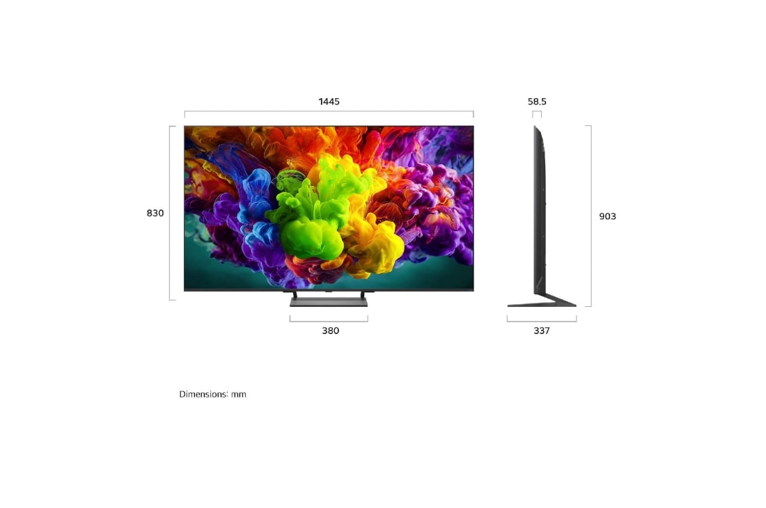 LG 65'' QNED evo MiniLED QNED93 4K AI TV - 2026, LG QNED evo AI QNED90 Mini LEDs alpha 8 AI Processor 4K Gen2 lyser på et kretskort og fremhever AI-prosesseringsytelsen med 40 % raskere prosessering av CPU, 10 % kraftigere grafikk av GPU og 20 % høy, 65QNED93B6A, thumbnail 4