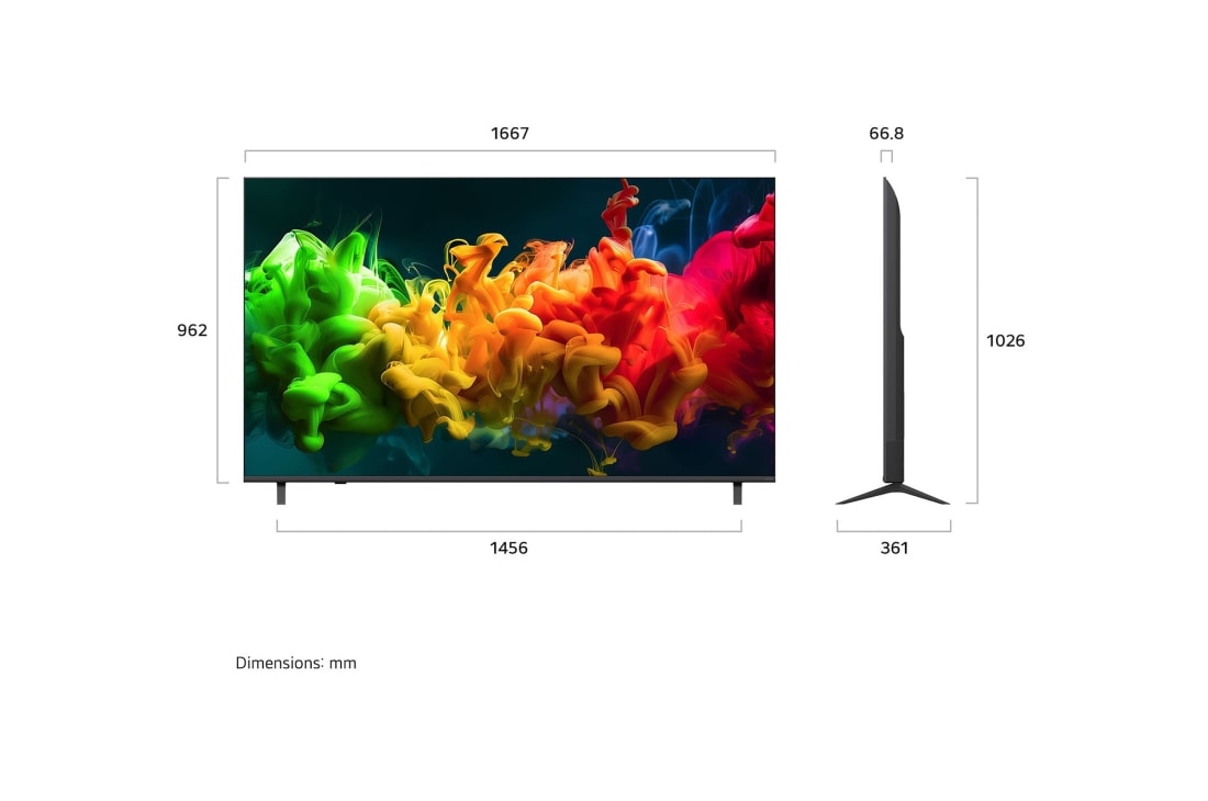 LG 75'' QNED evo MiniLED QNED80 4K AI TV - 2026, LG 75" QNED evo MiniLED QNED80 4K AI TV - 2026, 75QNED80B6A, thumbnail 4