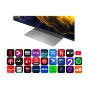 LG 75'' QNED evo MiniLED QNED86 4K AI TV - 2026, LG QNED evo AI qned86 Mini LED-skjermens alpha 8 AI Processor 4K Gen3 lyser i blått lys på et kretskort, og fremhever AI-prosesseringsytelsen med NPU 5 ganger raskere nevral prosessering, GPU 10 % kra, 75QNED86B6B, thumbnail 5