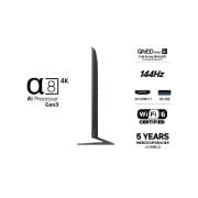 LG  LG 75'' QNED evo MiniLED QNED93 4K AI TV - 2026, LG QNED evo AI QNED90 Mini LED med Dynamic QNED Color fyller skjermen med levende, flytende utbrudd av flerfarget, malinglignende bevegelse, og gir livlige farger og 100 % fargevolum for dynamiske bil, 75QNED93B6A, thumbnail 3
