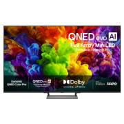 LG  LG 85'' QNED evo MiniLED QNED93 4K AI TV - 2026, LG QNED evo AI QNED90 Mini LED vist forfra og fra siden har en 85-tommers skjerm med en bredde på 1890 mm, en høyde på 1081 mm, en høyde på 1180 mm med stativ, en profildybde på 59,9 mm og et stativfo, 85QNED93B6A, thumbnail 1