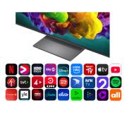 LG  LG 85'' QNED evo MiniLED QNED93 4K AI TV - 2026, LG QNED evo AI QNED90 Mini LEDs alpha 8 AI Processor 4K Gen2 lyser på et kretskort og fremhever AI-prosesseringsytelsen med 40 % raskere prosessering av CPU, 10 % kraftigere grafikk av GPU og 20 % høy, 85QNED93B6A, thumbnail 5