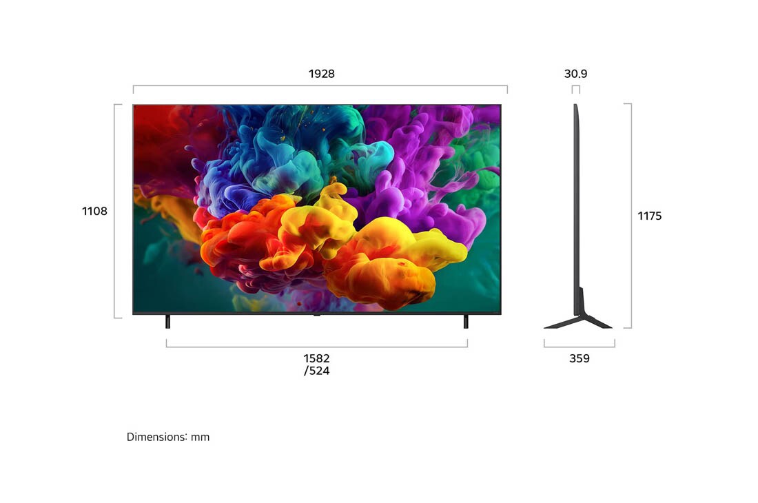 LG 86'' QNED evo MiniLED QNED87 4K AI TV - 2026, LG QNED evo AI QNED87 Mini LED ultrastor TV er veggmontert i en stue og viser en sportsseiersfeiring med levende farger og raffinert bildekvalitet på den brede skjermen, mens familien heier sammen., 86QNED87B6A, thumbnail 4