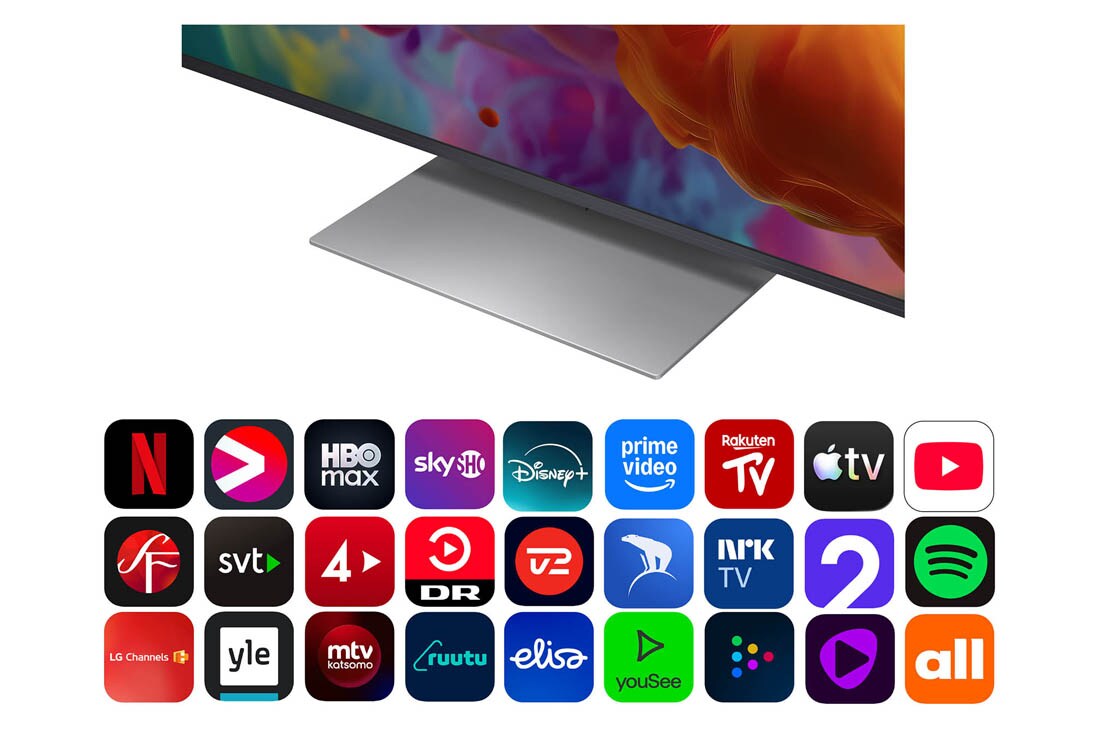 LG 86'' QNED evo MiniLED QNED87 4K AI TV - 2026, LG QNED evo AI QNED87 Mini LED-skjermens alpha 8 AI Processor 4K Gen3 lyser i blått lys på et kretskort, og fremhever AI-prosesseringsytelsen med NPU 5 ganger raskere nevral prosessering, GPU 10 % kra, 86QNED87B6A, thumbnail 5