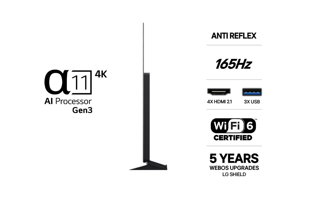LG 65'' OLED evo C6 Pro 4K AI TV - 2026, OLED65C66LB, thumbnail 3