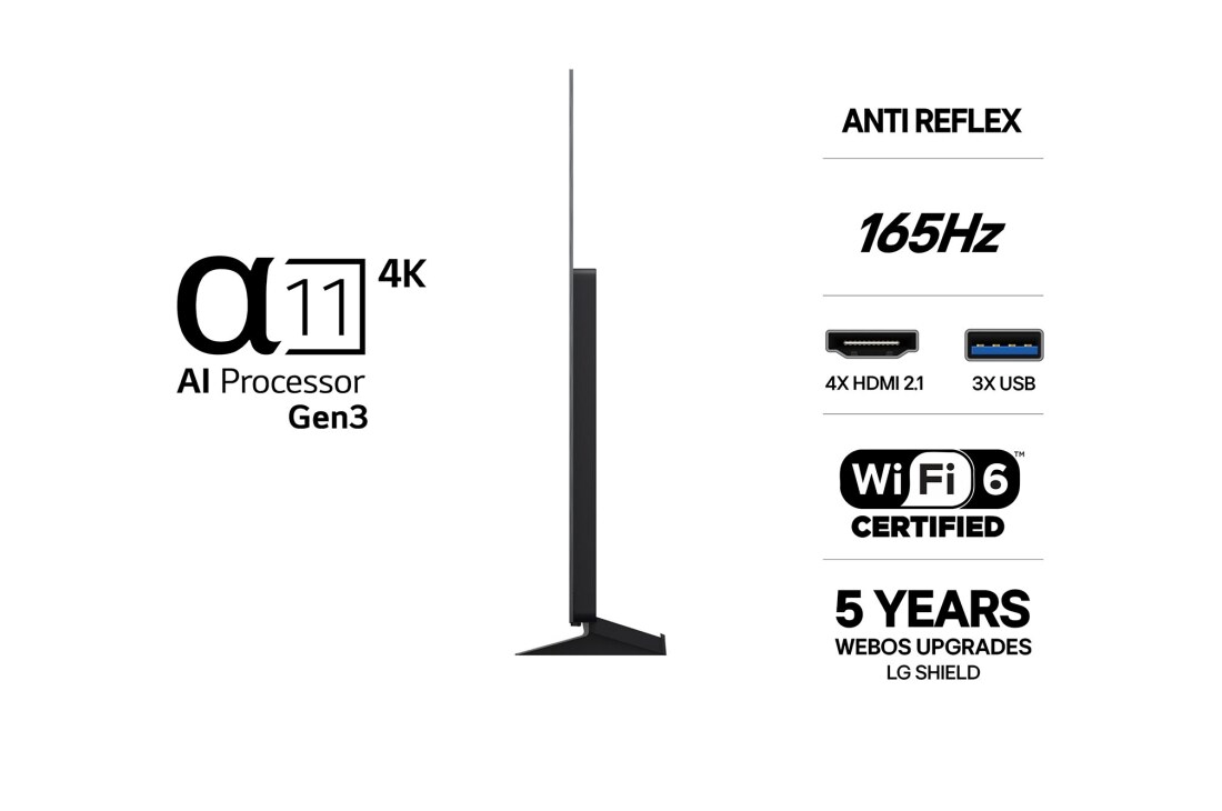 LG 77'' OLED evo C6 Pro 4K AI TV - 2026, OLED77C66LB, thumbnail 3