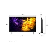 LG 43'' QNED70 4K AI TV - 2026, LG QNED AI QNED70 Mini LED fremhever hvordan Mini LED-teknologien gjengir skarpere steinstrukturer og klarere havdetaljer enn konvensjonell LED i en delt kystklippescene, og gir dypere svartfarger og , 43QNED70B6C, thumbnail 4