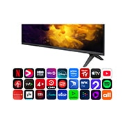 LG 50'' QNED70 4K AI TV - 2026, LG QNED AI QNED70 Mini LED-skjermens alpha 7 AI Processor 4K Gen9 lyser i midten av et gult kretskort og fremhever smartere, kraftigere AI-prosessering som forbedrer 4K-bildeklarheten med forbedret ko, 50QNED70B6C, thumbnail 5