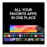 LG 65'' QNED70 4K AI TV - 2026, LG QNED AI QNED70 Mini LED med 4K Super oppskalering og Dynamic Tone Mapping viser en utendørsscene filmet fra lav vinkel, der en mann står mellom fargerike bygninger, mens AI gjenkjenner scenen og op, 65QNED70B6C, thumbnail 6