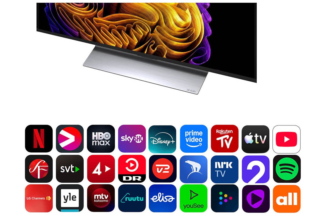LG 48'' OLED evo Gallery G6 4K AI TV - 2026, LG OLED evo AI G6 med Reflection Free Premium viser en side-ved-side-sammenligning med andre OLED-TVer med matt skjerm, og holder bildet av den svarte jaguaren klart med dype svarte farger og fin teks, OLED48G66LS, thumbnail 5