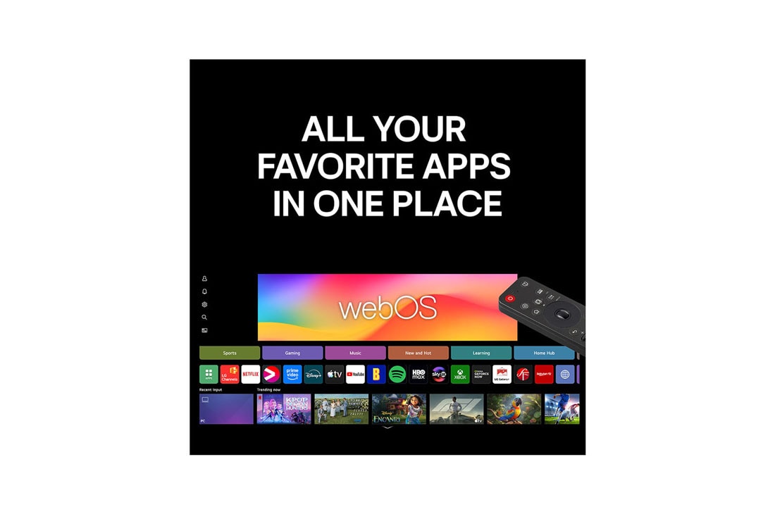 LG 65'' OLED evo Gallery G6 4K AI TV - 2026, LG OLED evo AI G6 med Reflection Free Premium viser en side-ved-side-sammenligning med andre OLED-TVer med matt skjerm, og holder bildet av den svarte jaguaren klart med dype svarte farger og fin teks, OLED65G66LS, thumbnail 6