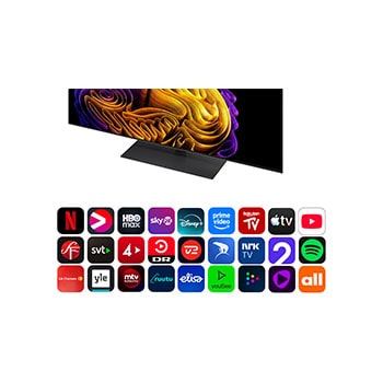 LG 65'' OLED evo Gallery G6 4K AI TV - 2026, LG OLED evo AI G6 med Brightness Booster Ultra viser en mørk scene hvor en lysende hvalsilhuett skiller seg ut blant glødende partikler, og gir 3,9 ganger sterkere lysstyrke med klarere detaljer., OLED65G66LS, thumbnail 5