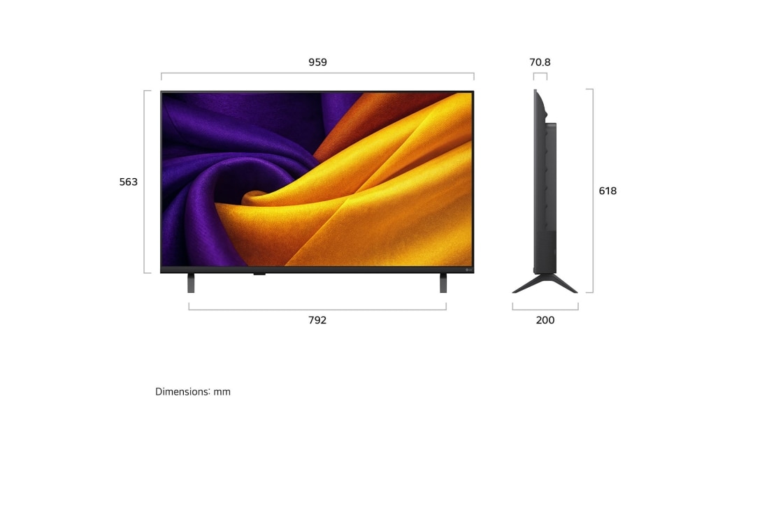 LG 43'' Nano UHD NU90 4K AI TV - 2026, LG NANO 4K UHD AI NU85 fremhever HDR10 Pro i et delt scenebilde som sammenligner SDR og HDR10 Pro, og viser lysere høydepunkter, dypere skygger og forbedret kontrast i en solnedgangsscene ved en innsj, 43NU900B6LA, thumbnail 4