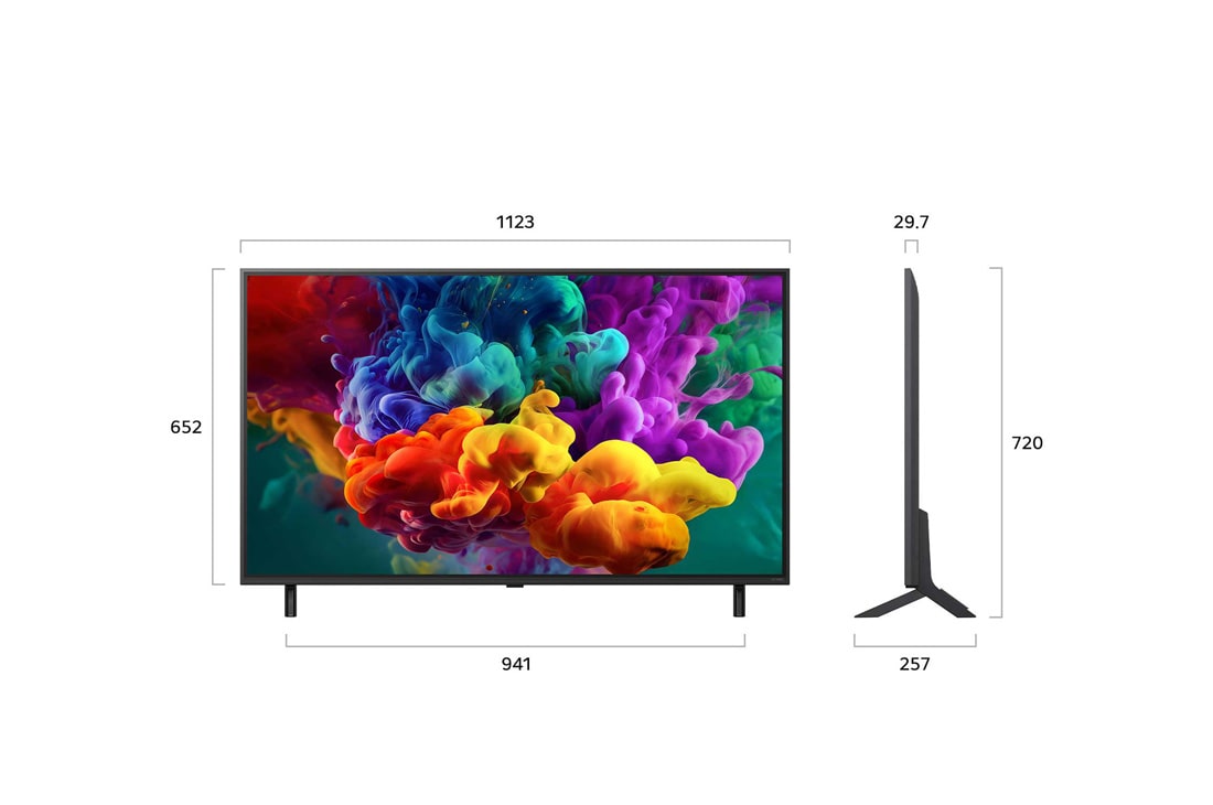 LG 50'' QNED evo MiniLED QNED85 4K AI TV - 2026, LG QNED evo AI QNED85 Mini LED fremhever Mini LED med Precision Dimming i en delt skogsscene, og sammenligner konvensjonell LED med dypere svartfarger og mer raffinert kontrast når sollyset filtreres , 50QNED85B6B, thumbnail 4