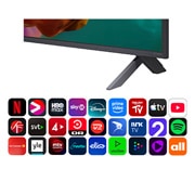 LG 50'' QNED evo MiniLED QNED85 4K AI TV - 2026, LG QNED evo AI QNED85 Mini LED-skjermens alpha 8 AI Processor 4K Gen3 lyser i blått lys på et kretskort, og fremhever AI-prosesseringsytelsen med NPU 5 ganger raskere nevral prosessering, GPU 10 % kra, 50QNED85B6B, thumbnail 5
