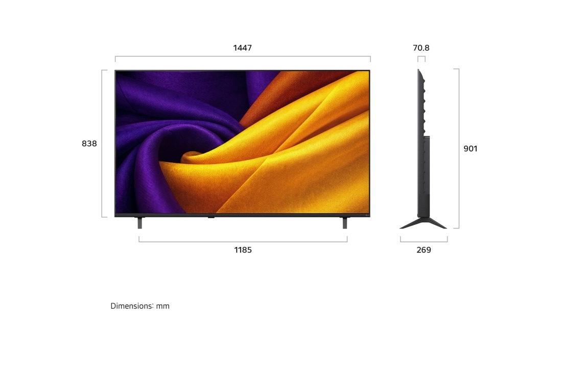 LG 65'' Nano UHD NU90 4K AI TV - 2026, LG NANO 4K UHD AI NU85 fremhever HDR10 Pro i et delt scenebilde som sammenligner SDR og HDR10 Pro, og viser lysere høydepunkter, dypere skygger og forbedret kontrast i en solnedgangsscene ved en innsj, 65NU900B6LA, thumbnail 4